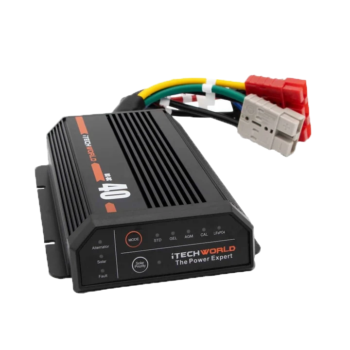 iTECHDCDC40 40A DC-DC & MPPT Battery Charger for 12V/24V Systems - Perfect for RVs, Boats, Solar Power & Off-Grid Applications
