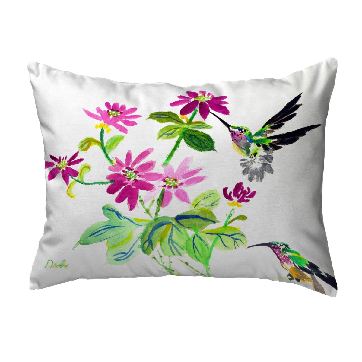 Betsy Drake NC1008 Decorative Throw Pillow 16x20 Inches - Multi-Color Soft Cushion for Sofa, Bed, Living Room & Home Decor