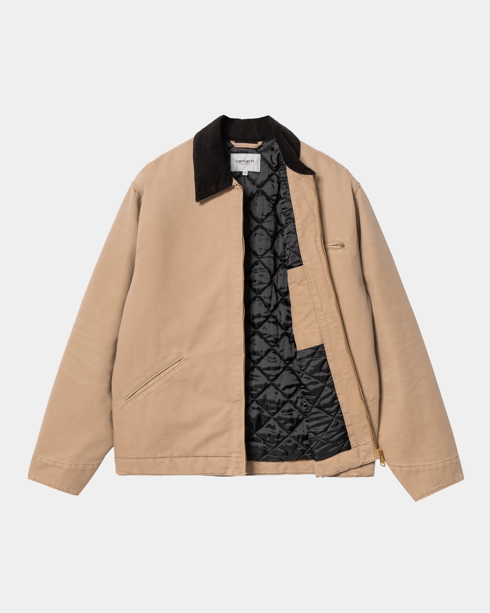 OG Detroit Jacket - Winter Workwear for Men | Peanut & Black Aged Canvas | Durable Outerwear for Construction, Motorcycle Riding & Outdoor Adventures