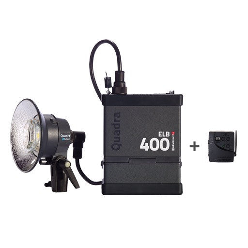 Elinchrom Quadra ELB 400 One Pro Head To Go Kit - Professional 400Ws Strobe Lighting Kit for Studio Photography, Portraits & Product Shots - Perfect for On-Location and Indoor Photo Shoots