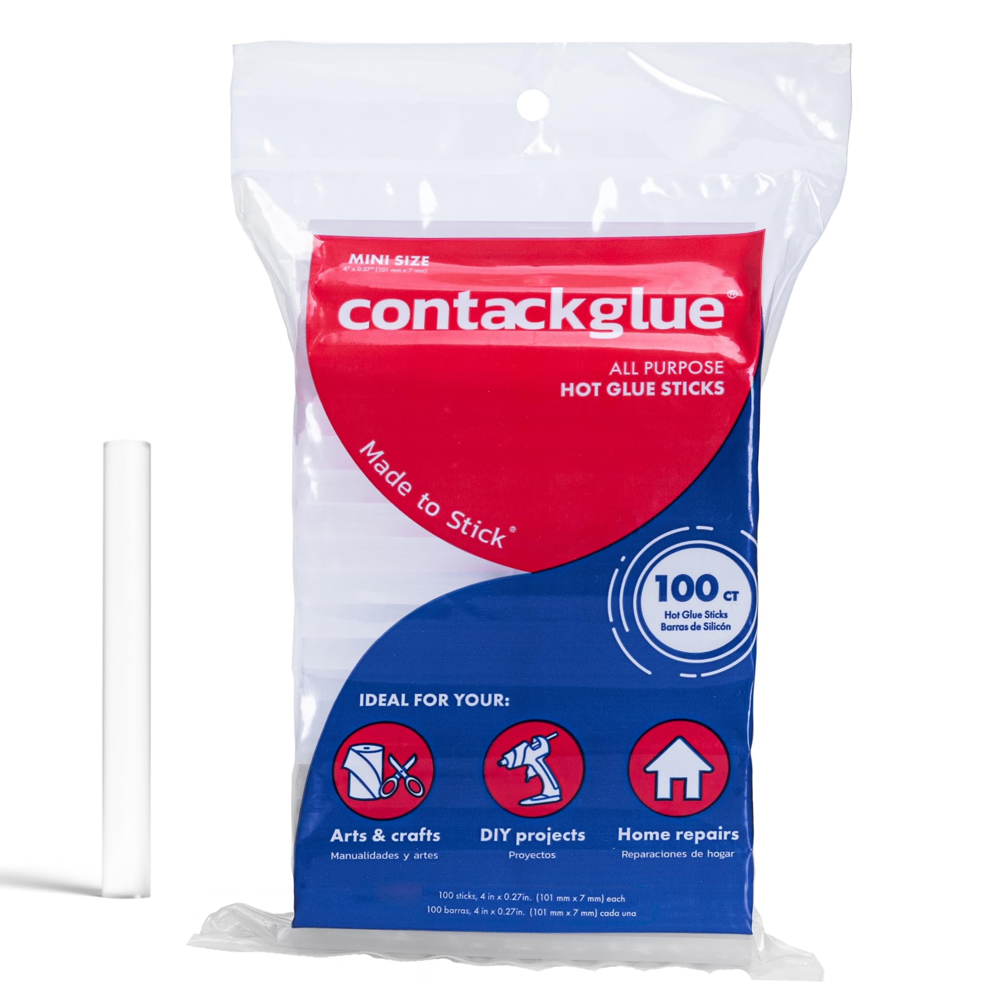 100 Pack Mini Hot Glue Sticks 4
