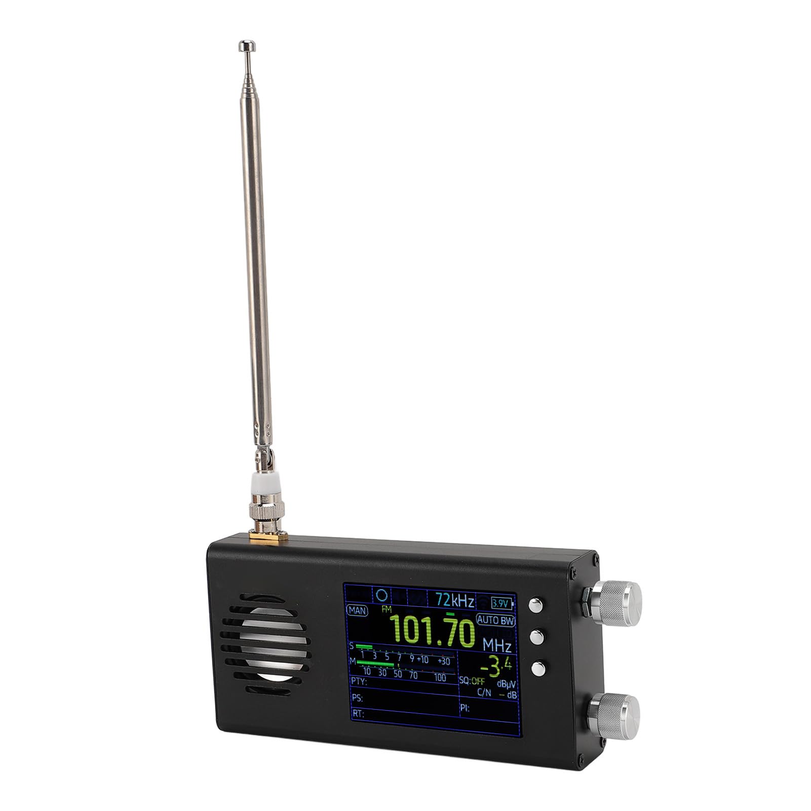 Portable Shortwave Radio with AM/FM/SW/CB/VHF/UHF/WX/AIR/LW/MW Bands & SSB Receiver - 5000mAh Rechargeable Battery, Stereo Speaker & Antenna - Ideal for Emergency Preparedness, Outdoor Adventures & Travel (Black)