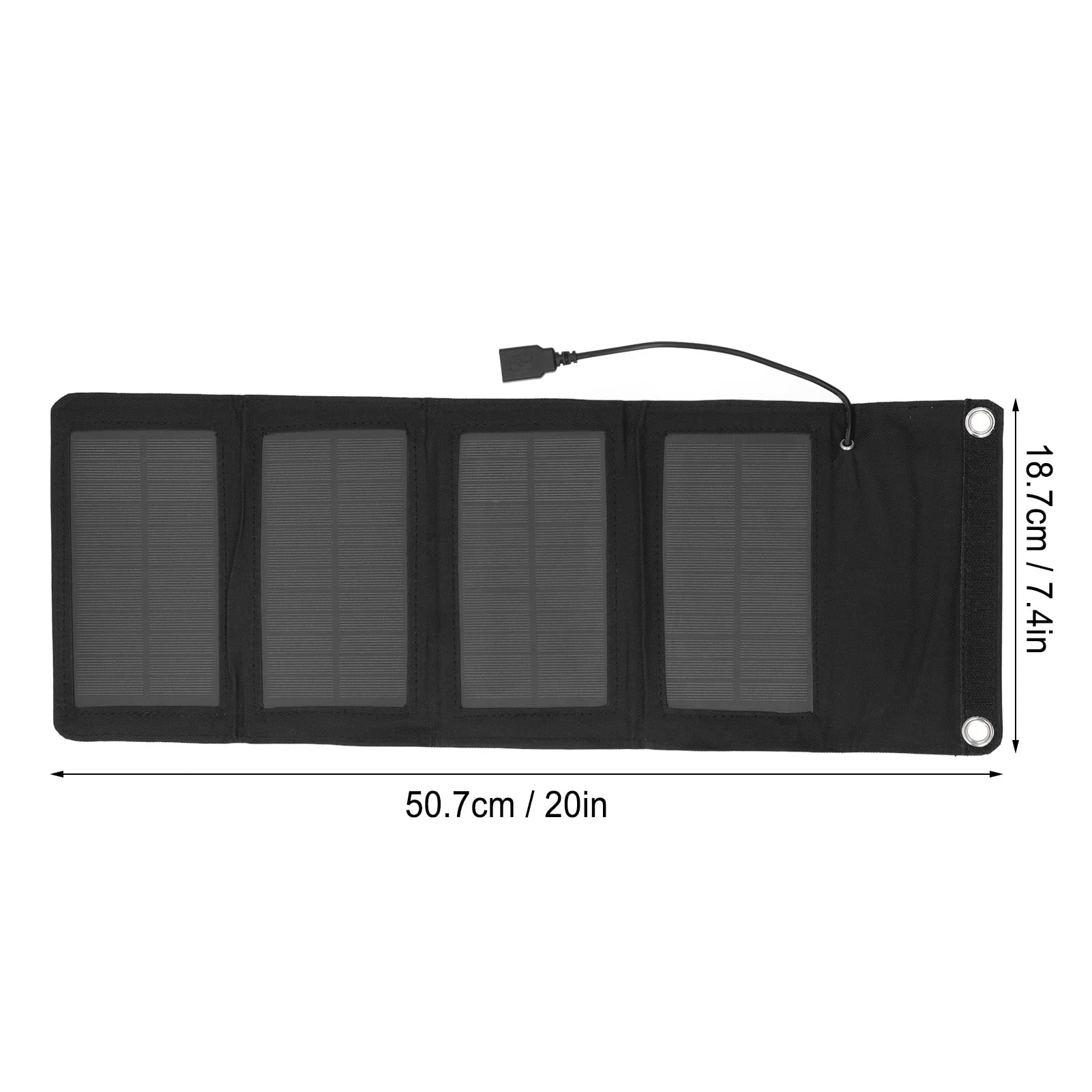 EXCLUZO Foldable Solar Charger - High Efficiency Portable Solar Panel for Outdoor, Camping, Hiking, RV, Boat, Motorcycle & Emergency Power Backup