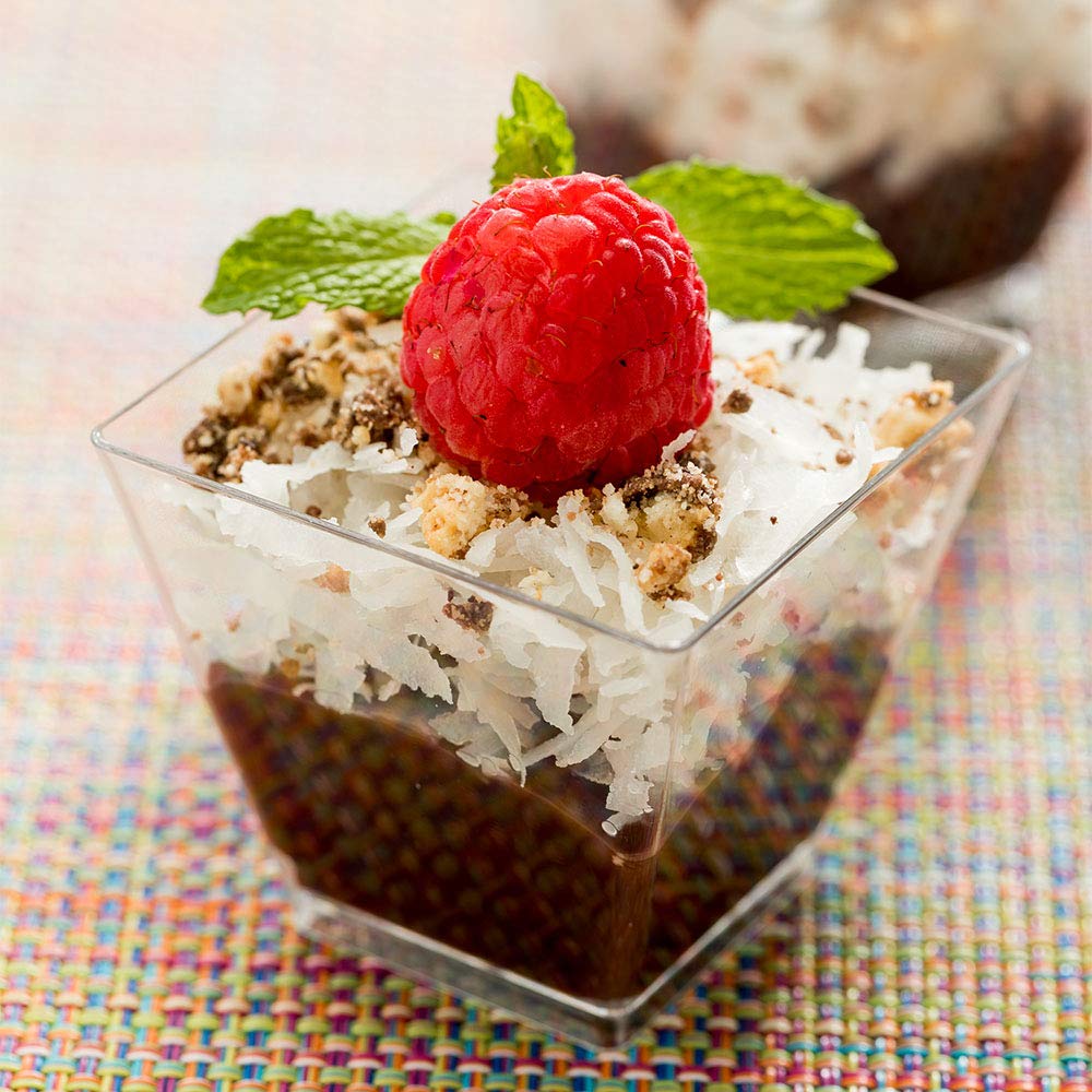 Restaurantware 2 oz Mini Kova Cups - 300 Clear Plastic Appetizer Cups for Mousse, Pudding & Samples | Heavy-Duty Parfait Cups with Lids Sold Separately | Perfect for Weddings, Parties & Catering Events