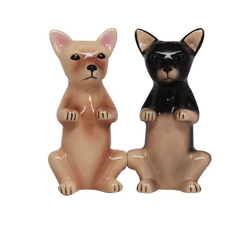 Attractive Chihuahua Salt and Pepper Shakers Set - Cute Dog-Themed Kitchen Accessories for Dining Table Decor, Housewarming Gifts, and Mexican-Themed Parties