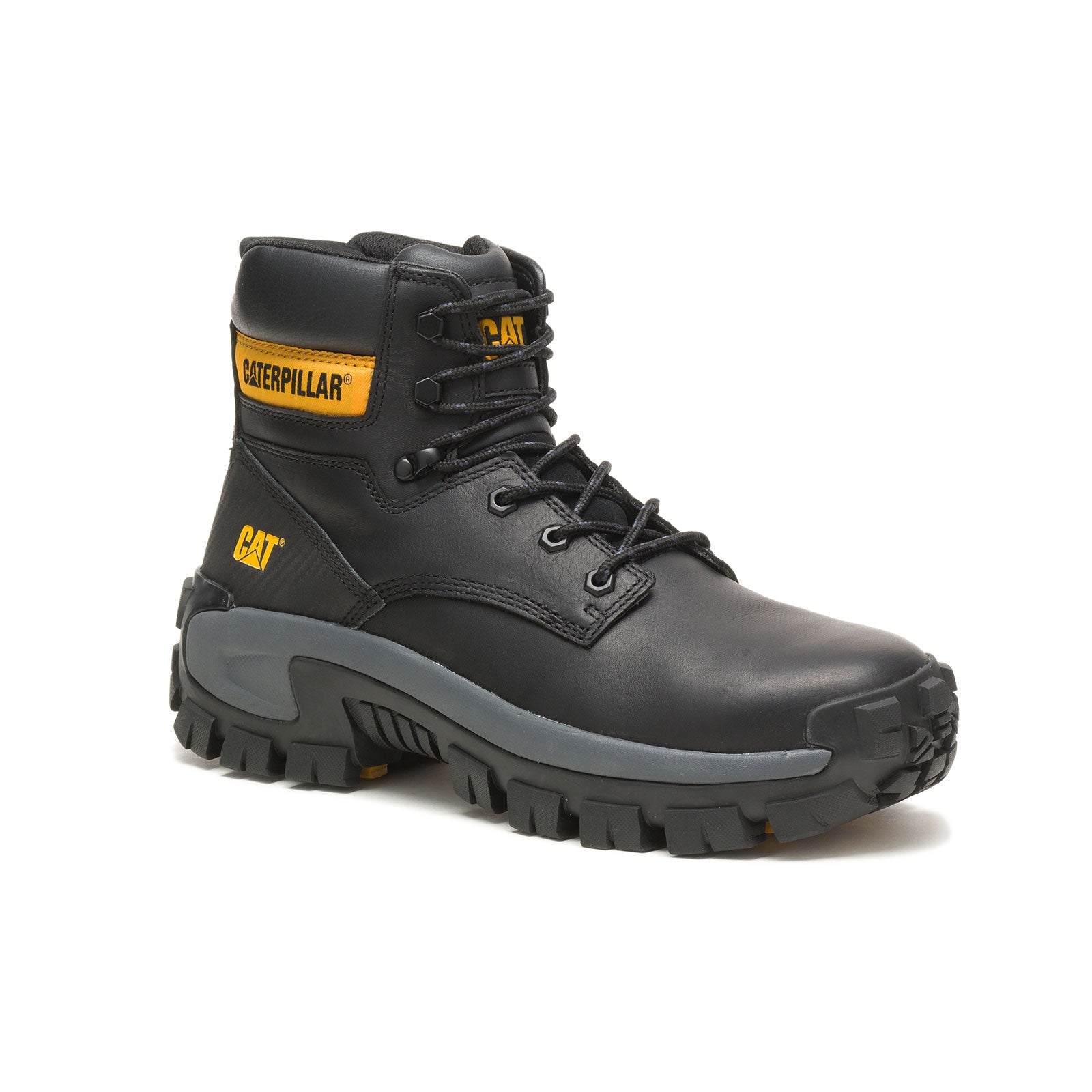 Invader Hi Steel Toe Work Boots for Men - Black Safety Shoes for Construction, Warehouse & Industrial Work - OSHA Compliant Protective Footwear