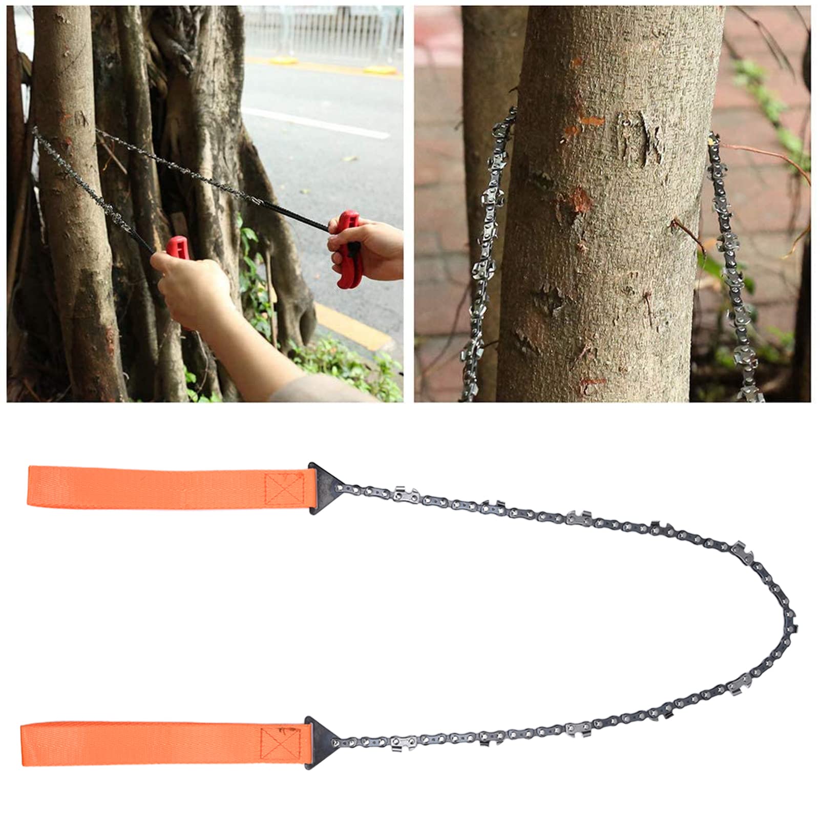 EVTSCAN 40 Inch Pocket Chainsaw - 35 Teeth Manganese Steel Blade with Nylon Handles | Portable Survival Saw for Camping, Hiking, Hunting & Wood Cutting | Perfect for Outdoor Adventures, Emergency Kits & Garden Maintenance