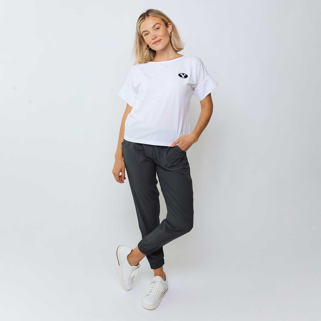 BYU Boss T-Shirt for Men - Premium Cotton White Tee - Comfortable Casual Wear for Everyday, Work & Street Style