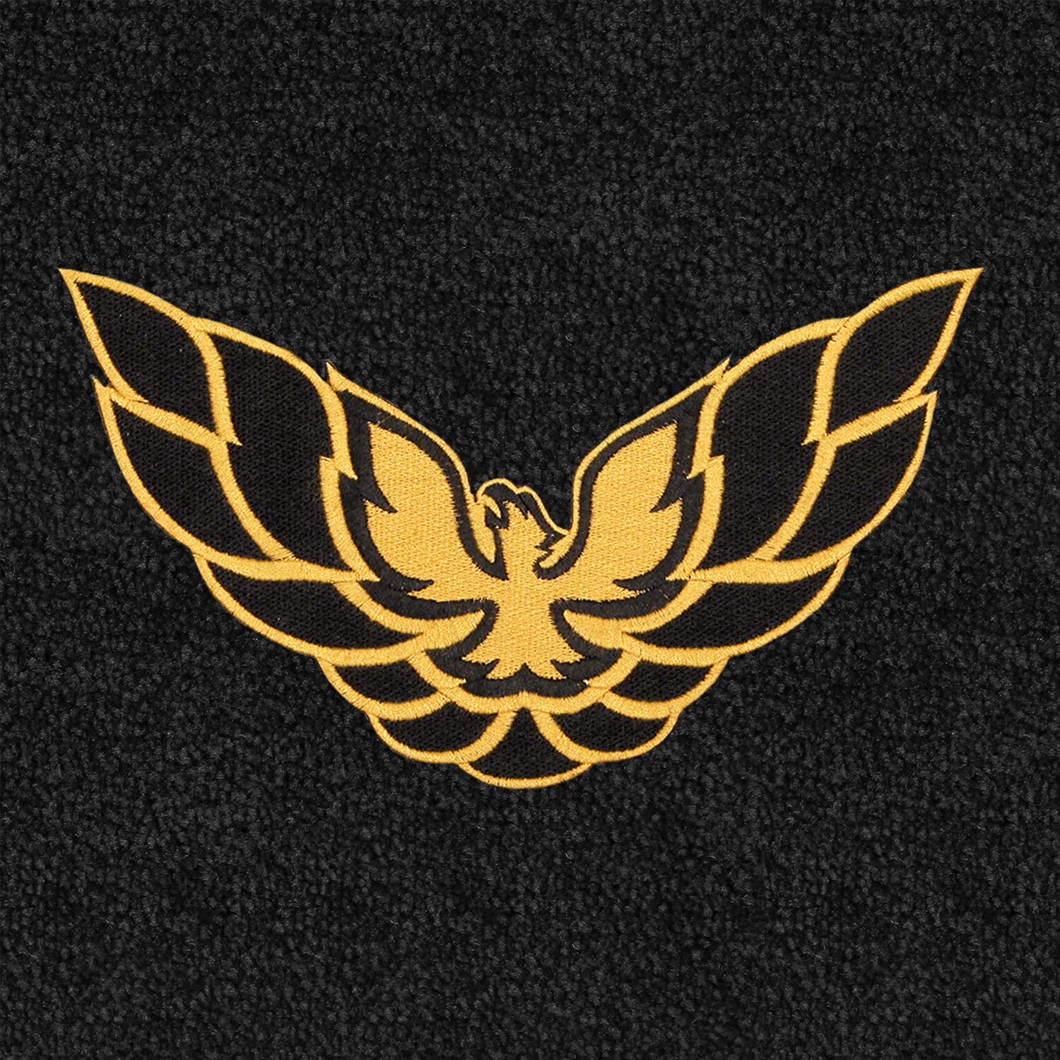 Premium Custom-Fit Carpeted Floor Mats for 1993-2002 Pontiac Firebird/Trans Am - Black & Gold Luxury Car Floor Liners | All-Weather Protection & Enhanced Interior Style