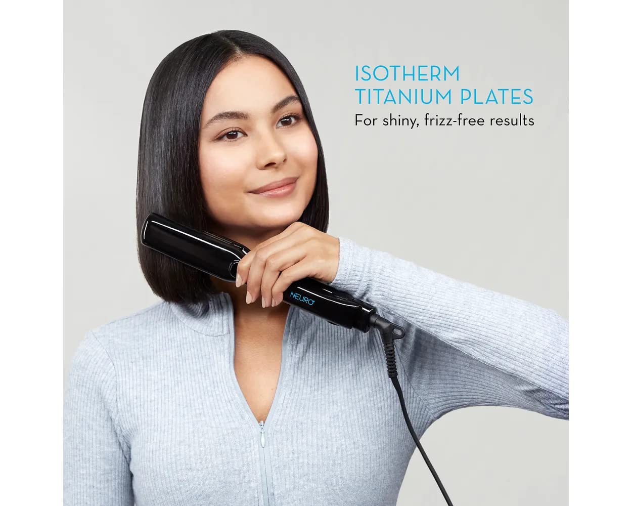 Paul Mitchell Neuro Smooth Titanium Flat Iron - Adjustable Heat Settings for Advanced Hair Smoothing & Straightening | Perfect for Salon & Home Use, Travel-Friendly Styling Tool