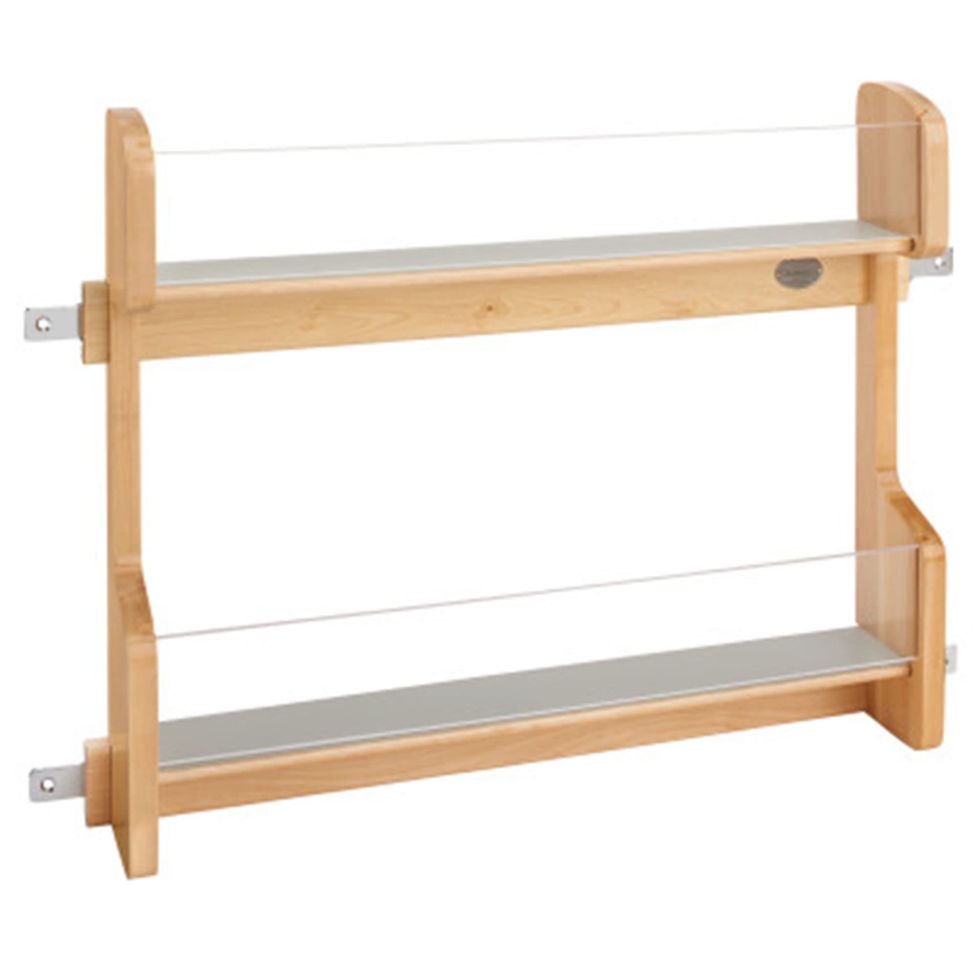 Rev-A-Shelf 4VR-24-1 2-Tier 24-Inch Door Mount Vanity Storage Rack - Space Saving Organizer for Bathroom, Kitchen & Pantry - Natural Maple Finish - Perfect for Storing Toiletries, Cleaning Supplies & Pantry Items