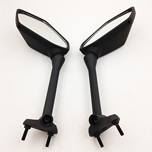 OEM Style SMT-Rear Black Mirrors for Kawasaki Ninja 650R 400R Z1000SX ER6F ER-6F Motorcycles - Perfect for Street Racing & Commuting