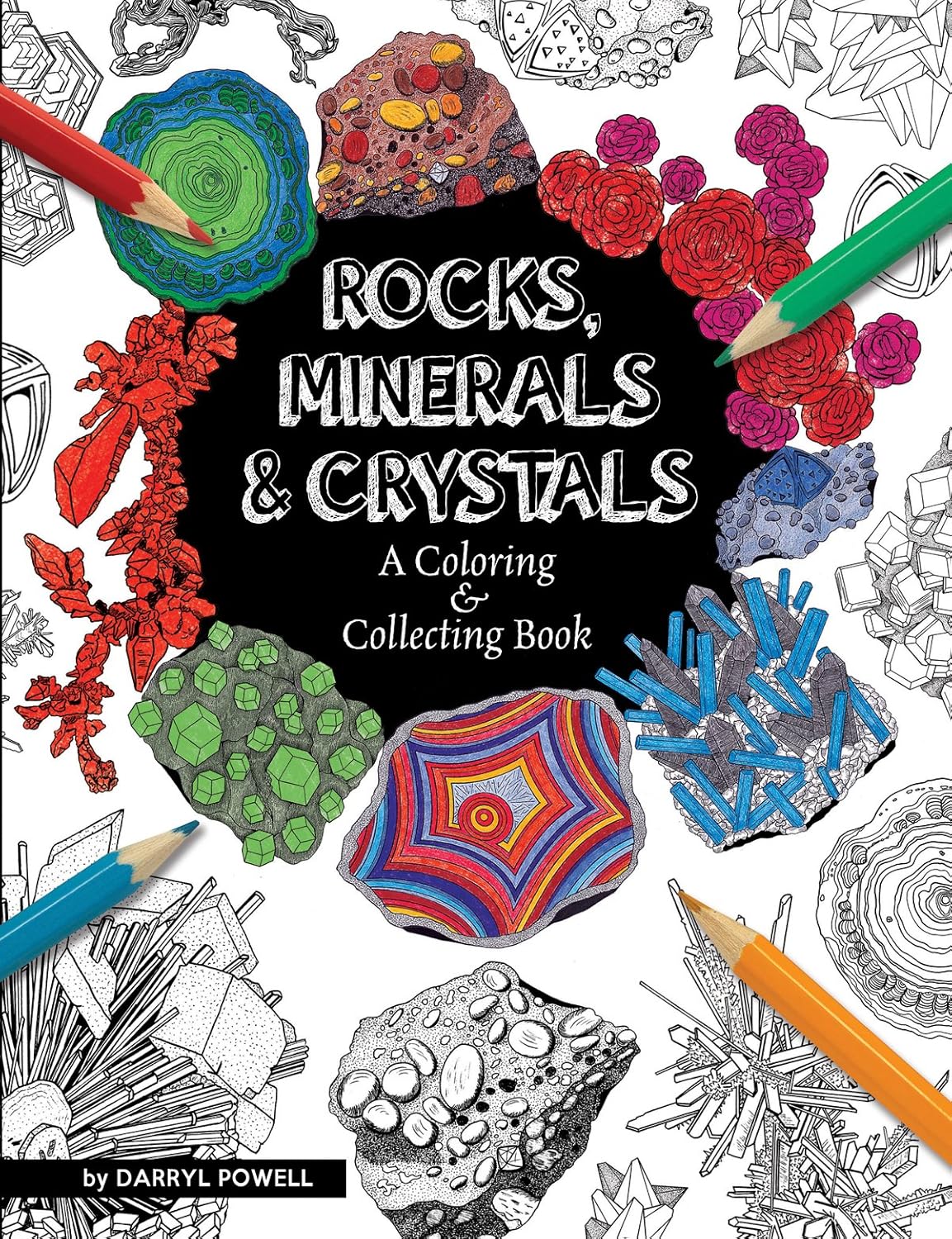 Rocks Minerals & Crystals Coloring Book - Educational Geology Activity for Kids & Adults | Collect & Color Gemstones, Crystals & Minerals | Perfect for Science Enthusiasts & Rock Collectors
