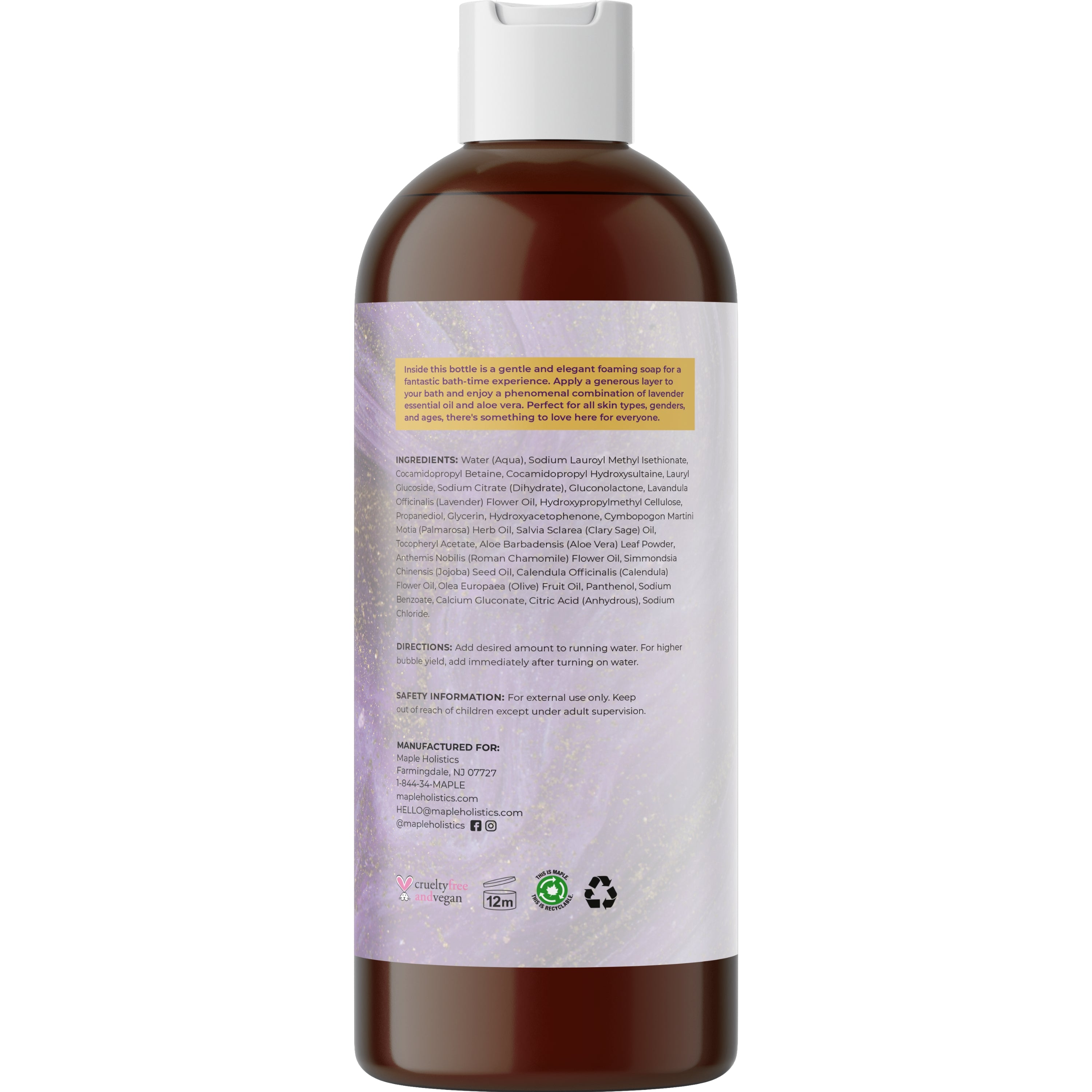 Relaxing Lavender Bubble Bath for Stress Relief - Perfect for Spa Nights & Self-Care at Home