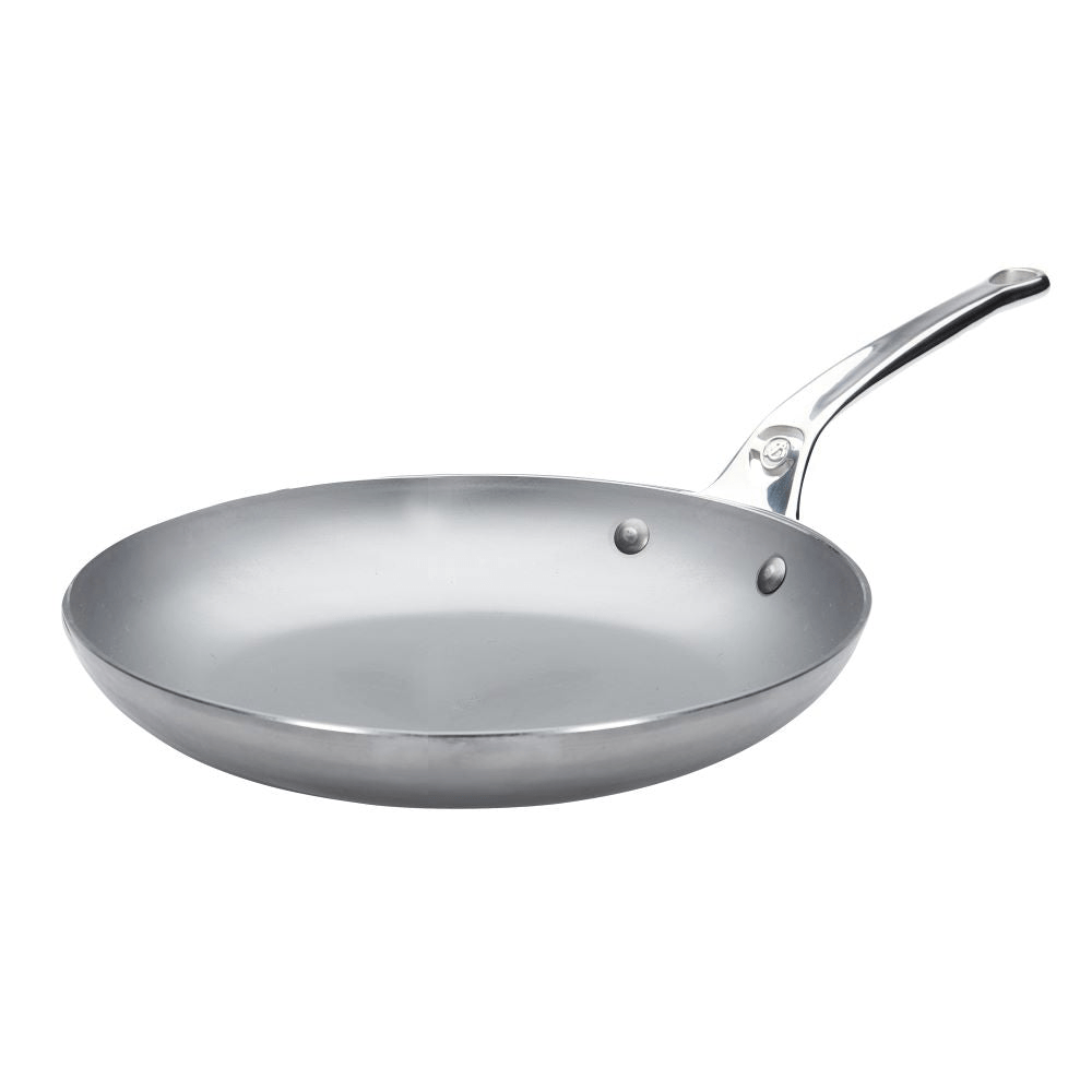 de Buyer Mineral B Pro Carbon Steel Omelette Pan - 9.5 & 11 Inch - Oven Safe Handle - Professional French Skillet for Perfect Omelets, Crepes & Pancakes - Ideal for Home Cooking & Restaurant Use