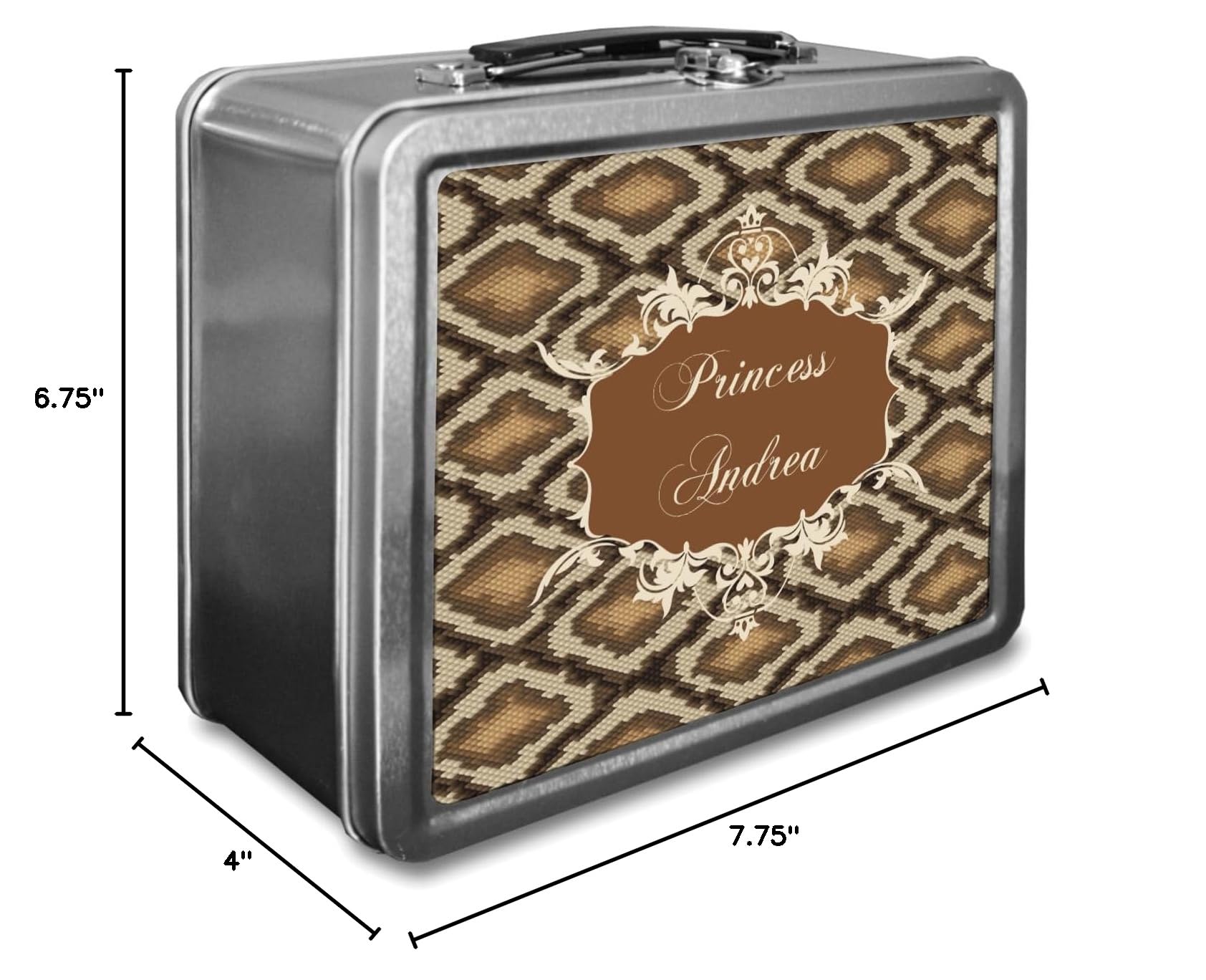 Personalized Snake Skin Lunch Box - Insulated Reusable Lunch Bag for Work, School & Picnics - Stylish & Durable Lunch Tote for Men & Women