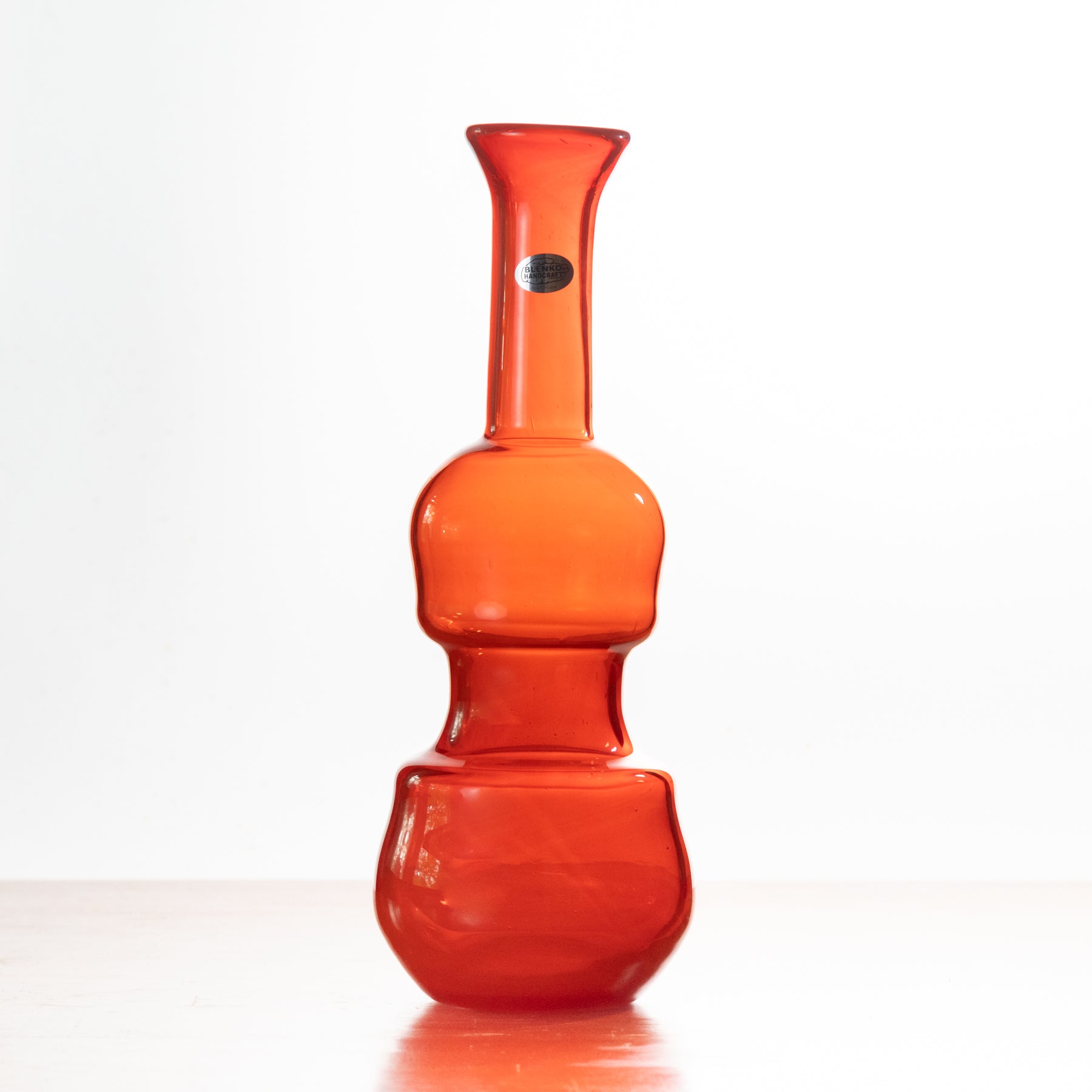 2513 Strangs Vase - Dreamcicle Orange Art Glass Vase for Home Decor, Wedding Centerpiece & Floral Arrangements
