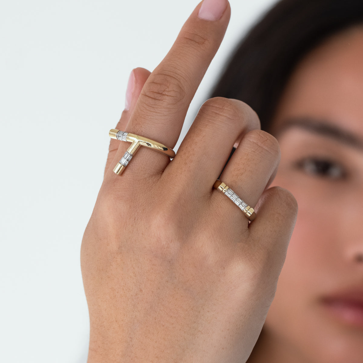 Y Stem Ring - Elegant Floral Jewelry for Women, Sterling Silver Daisy Flower Ring - Perfect for Weddings, Anniversaries & Everyday Wear