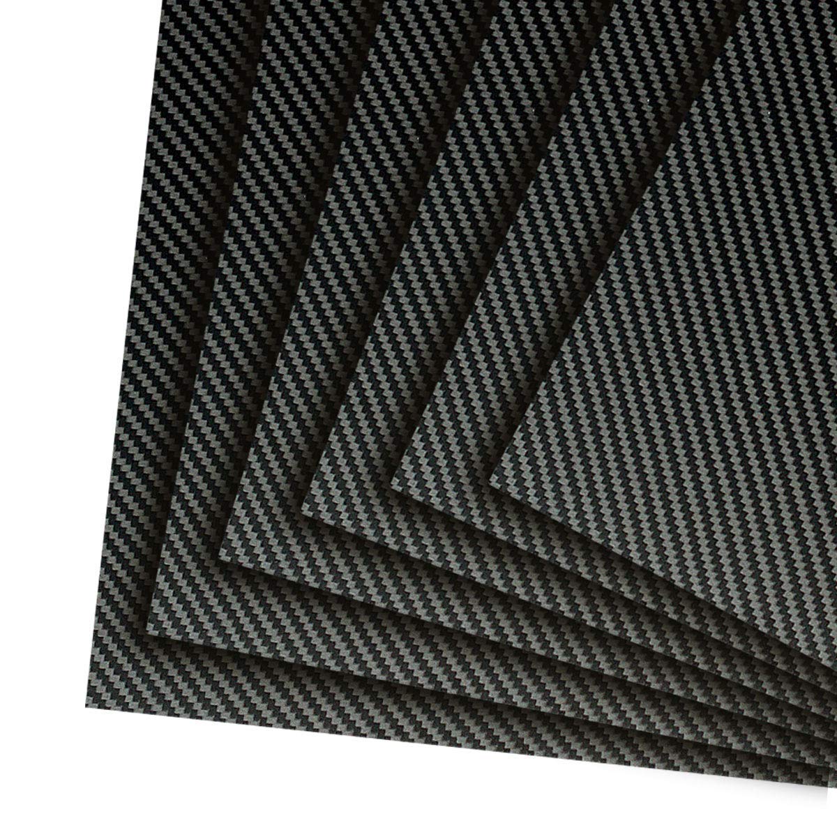 Premium 5.0mm x 600mm x 600mm 3K Twill Matte Carbon Fiber Sheet - 100% Pure Carbon Fiber for Automotive, Aerospace & DIY Projects - Lightweight & High Strength Material for Car Parts, Drone Frames & Custom Fabrications