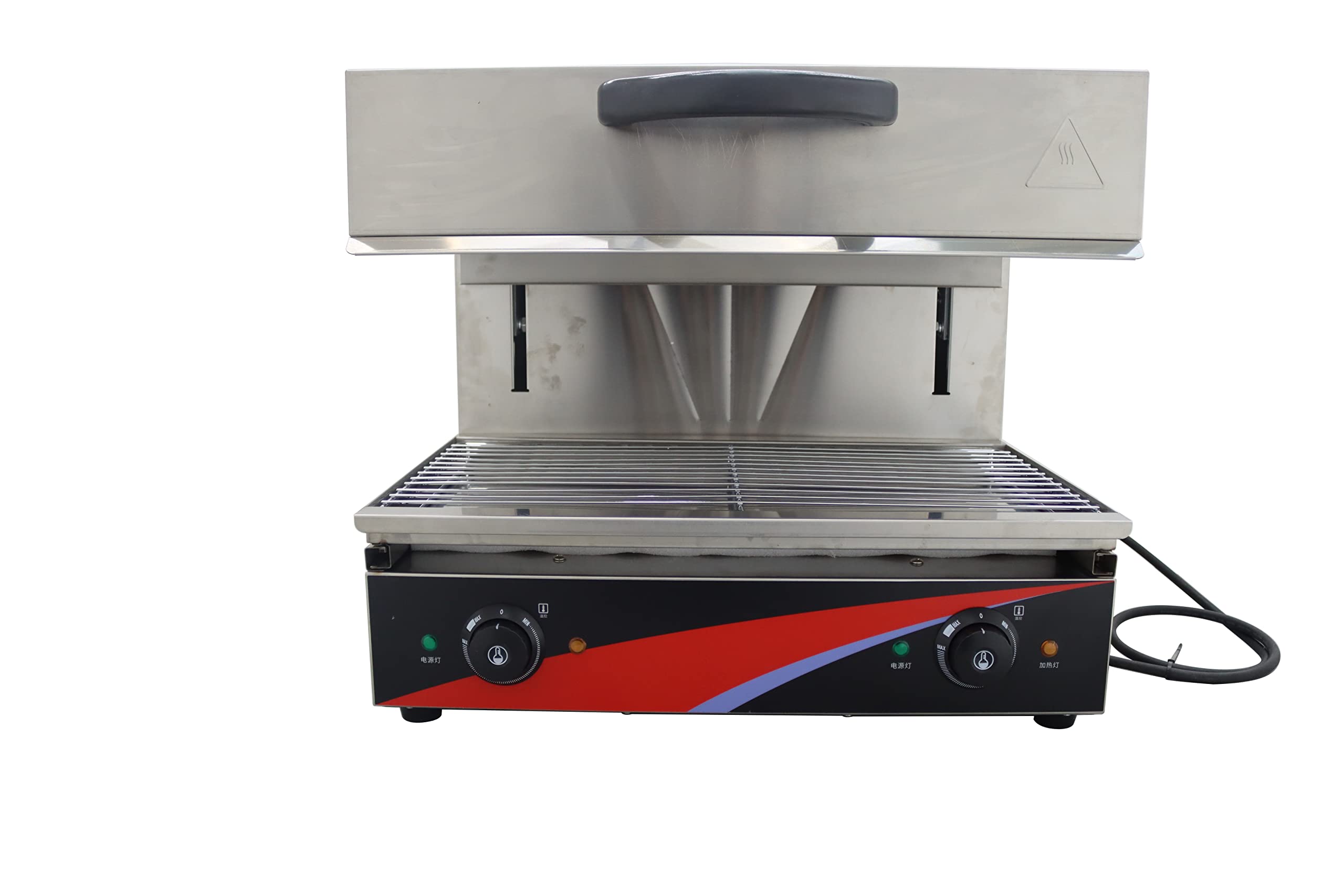 INTSUPERMAI 220V 4000W Commercial Electric Salamander Broiler - Stainless Steel Lift-Up Food Warmer, Cheese Melter & Grill Oven for Restaurants, Catering & BBQ