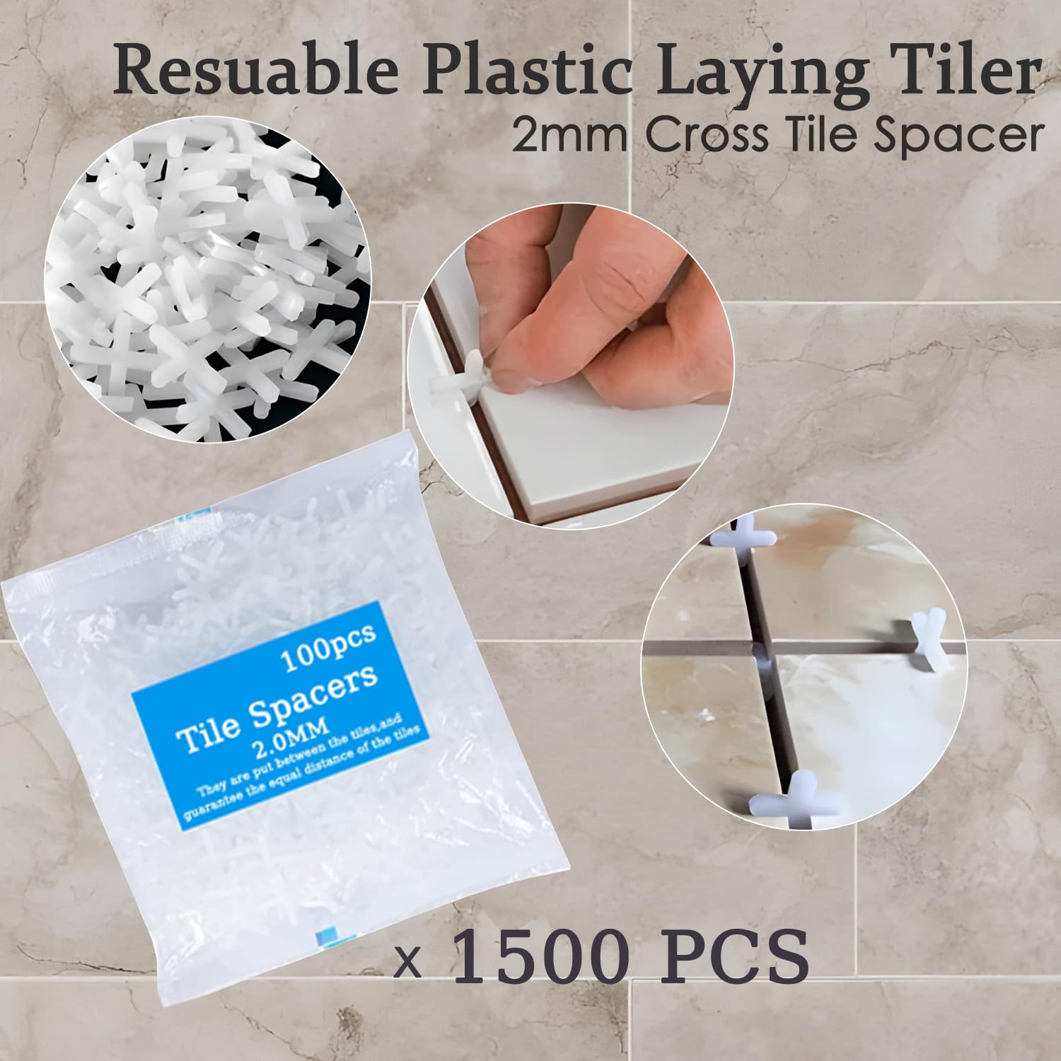 300pcs Reusable 1/16