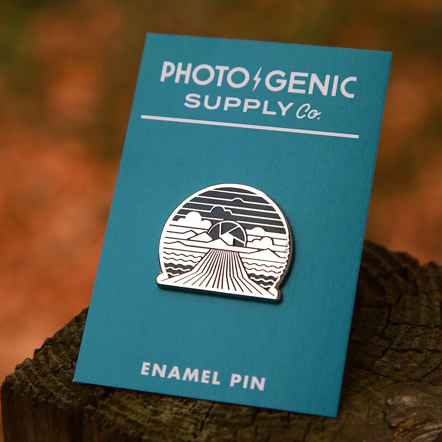 Photogenic Supply Co. Aperture Adventure Silver Enamel Pin - Camera Photography Accessory for Backpacks, Jackets & Hats - Perfect Gift for Photographers & Travel Lovers