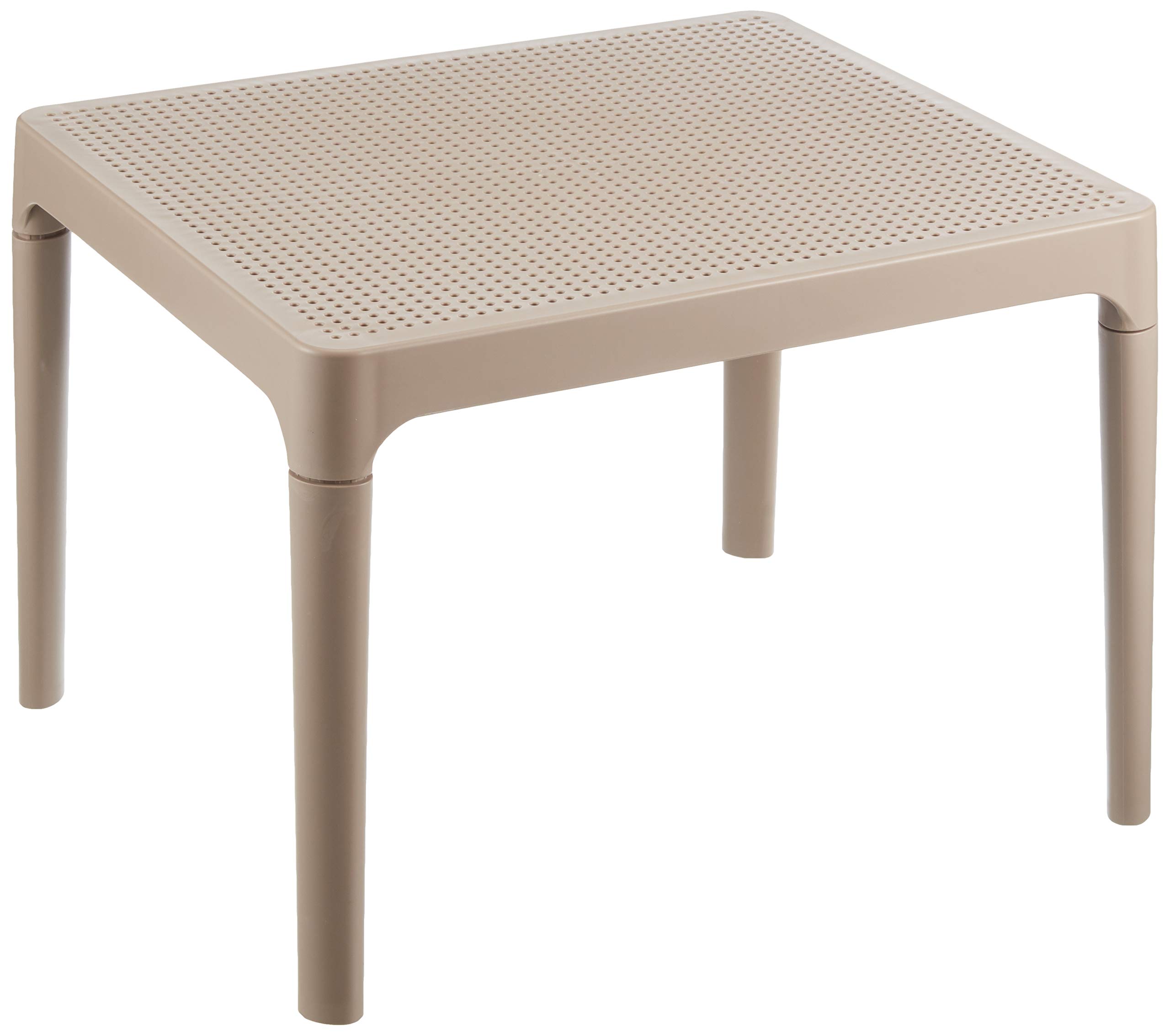 Siesta Sky Side Table - 24 Inch Taupe End Table with Storage Shelf, Modern Nightstand for Living Room, Bedroom, or Office - ISP109-DVR