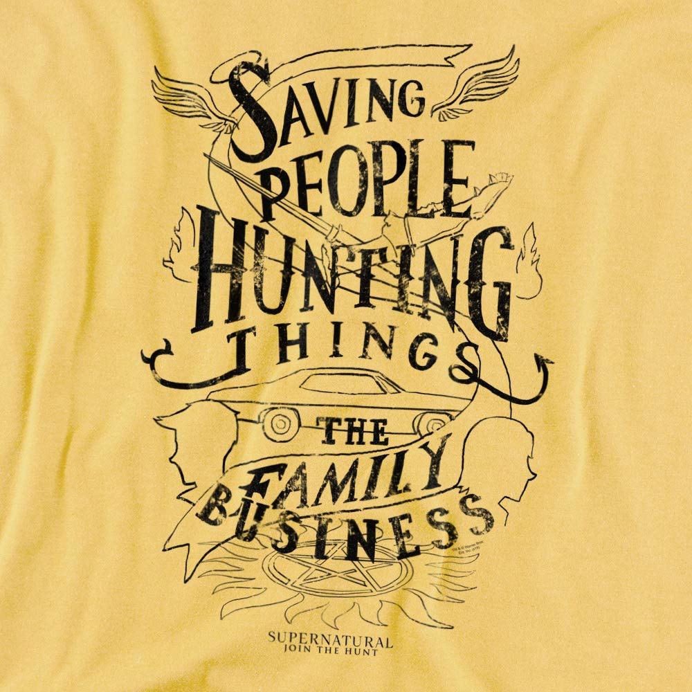 Supernatural Family Business Unisex T-Shirt for Men & Women - Banana Print, Large Size | Casual Wear, Gift Idea, TV Show Merchandise