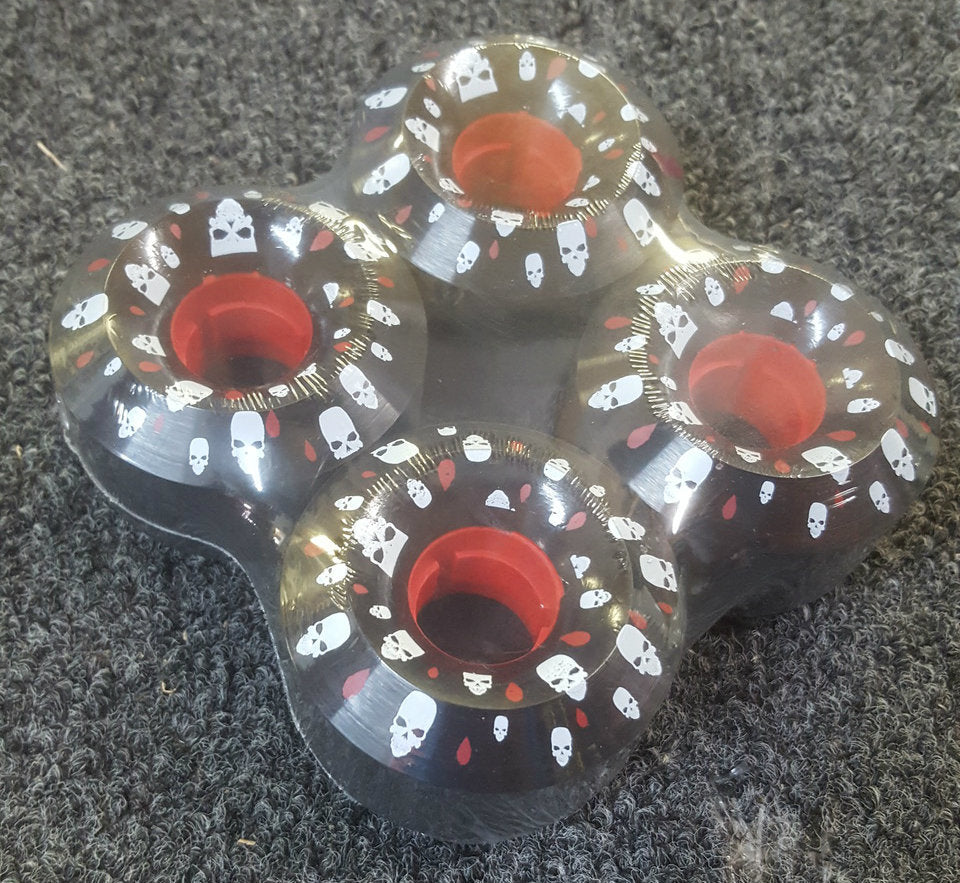 Rainskates 60mm 101A Black Rain Wheels - Premium Skateboard Wheels for Rainy Weather & Wet Surface Skating