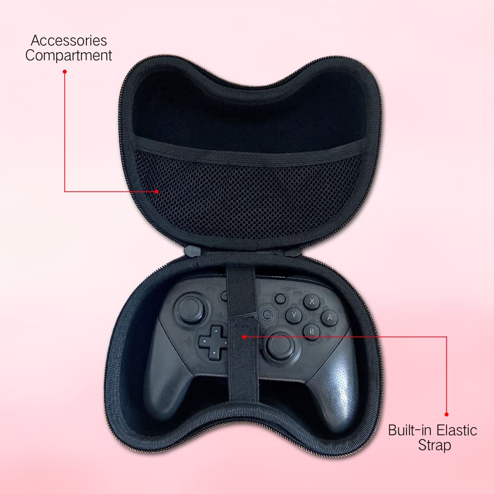 Premium Travel Case for PS5, PS4, Switch Pro, Switch OLED & Xbox Controllers - Durable Hard Shell Protective Cover with Cute Rabbit Design | Perfect for Gaming On-The-Go, Travel Protection & Controller Storage