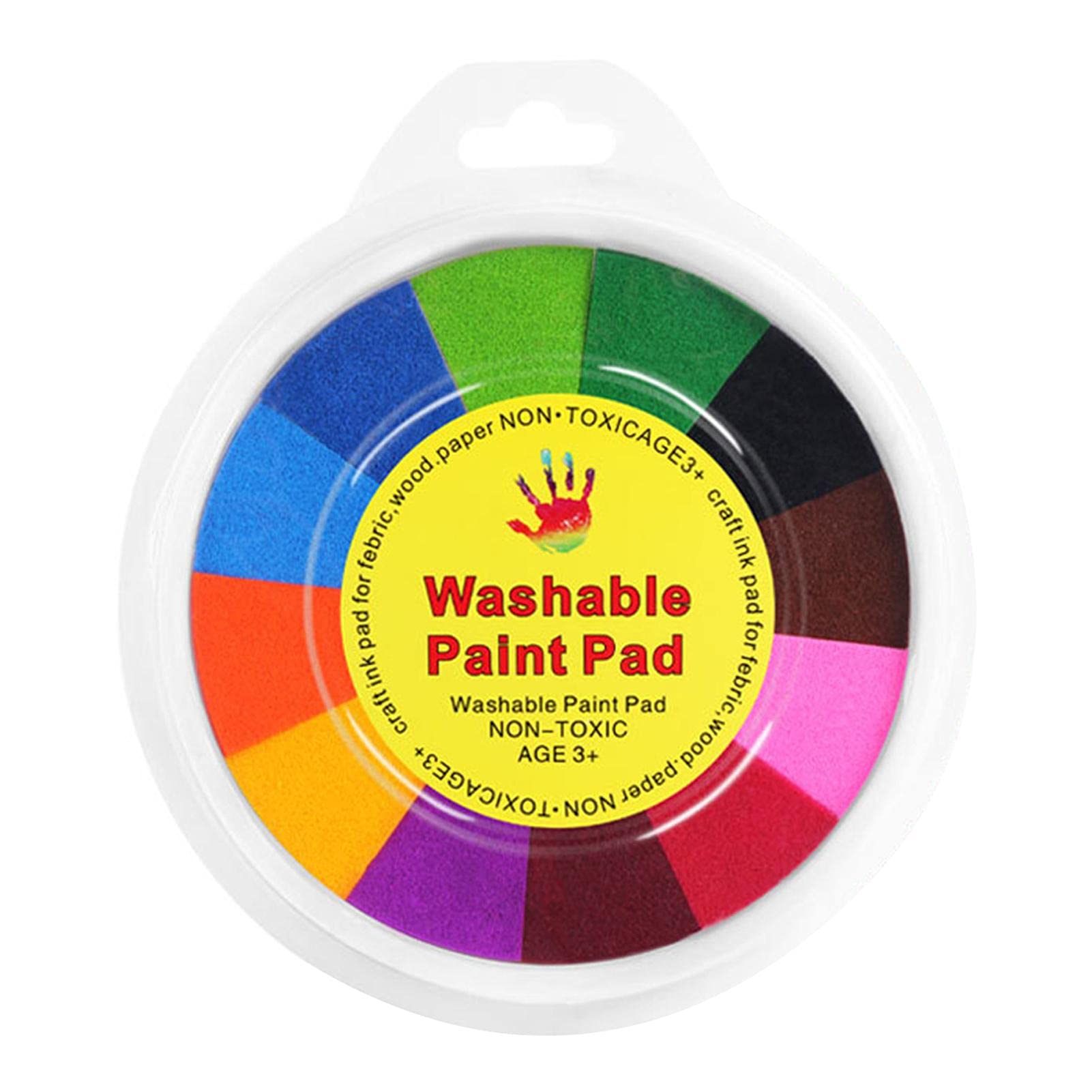 SuTL Washable Paint Pad - Non-Toxic DIY Finger Ink Pad for Kids, Hand Stamp Craft Ink Pad, Cardmaking & Drawing Toys, Educational Interactive Play (Great for Classroom, Home Art Projects & Creative Play)