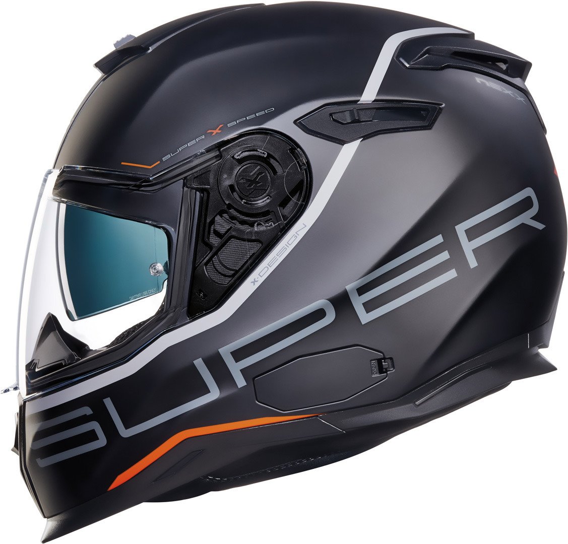 NEXX SX.100 Superspeed Black Motorcycle Helmet - DOT Certified Full Face Helmet for Men & Women - High Speed Riding, Racing, Street Bike & Cruiser Motorcycle Safety Gear