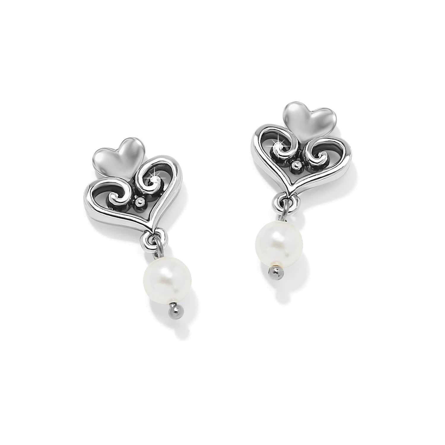 Alcazar Amor Pearl Drop Earrings for Women - Elegant Dangle Jewelry for Weddings, Parties & Special Occasions