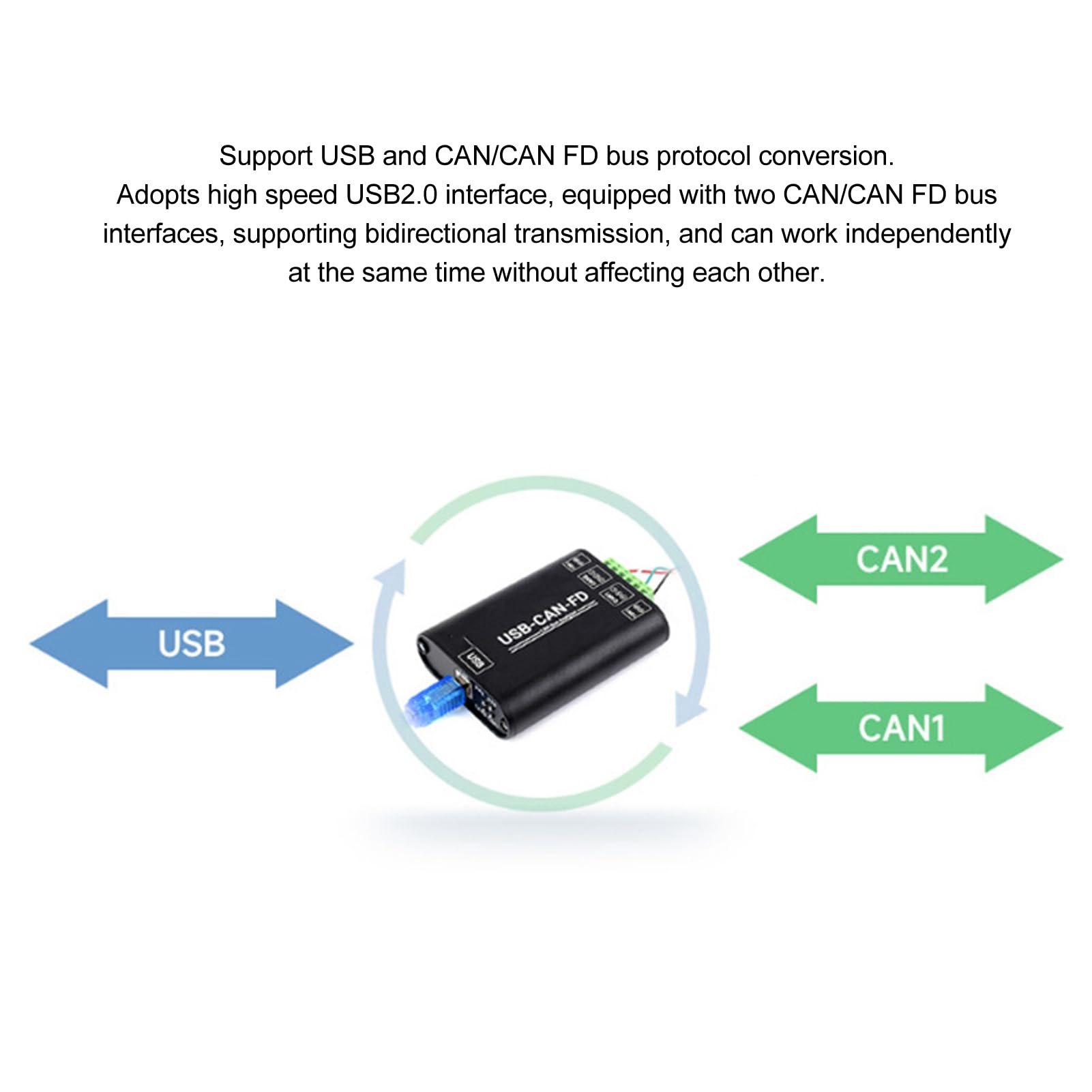 Elprico Industrial Grade USB to CAN FD Adapter Converter - High-Speed CAN Bus Communication Interface with Galvanic Isolation for Automotive, Industrial & Embedded Systems