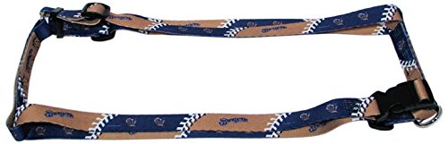 Hunter MFG 3/4-Inch Milwaukee Brewers Adjustable Dog Harness - Medium Size for Small to Medium Dogs - Perfect for Walking, Training & Game Day Outfits