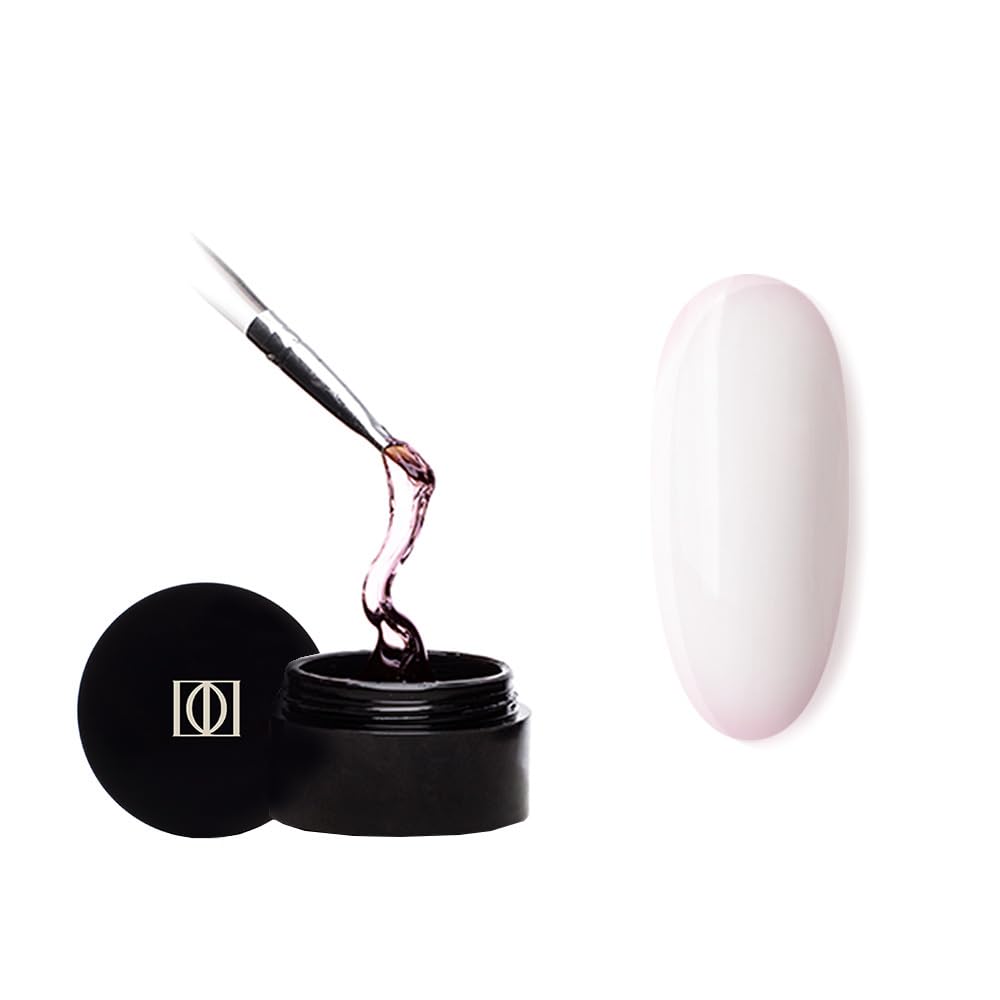 Premium Didier Lab Nail Builder Gel - Pink Glass Hard Gel for Nail Strengthening, Repair & Extensions | 1.76oz LED/UV Cured Builder Gel | Salon & DIY Manicure Essential