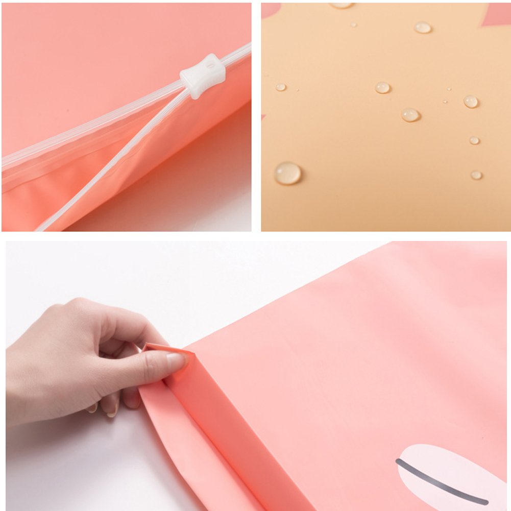 Waterproof Rolling Packing Bags for Travel - Space Saving Luggage Storage Organizers (Set of 6, Duck Pattern) - Perfect for Vacations, Business Trips & Closet Organization