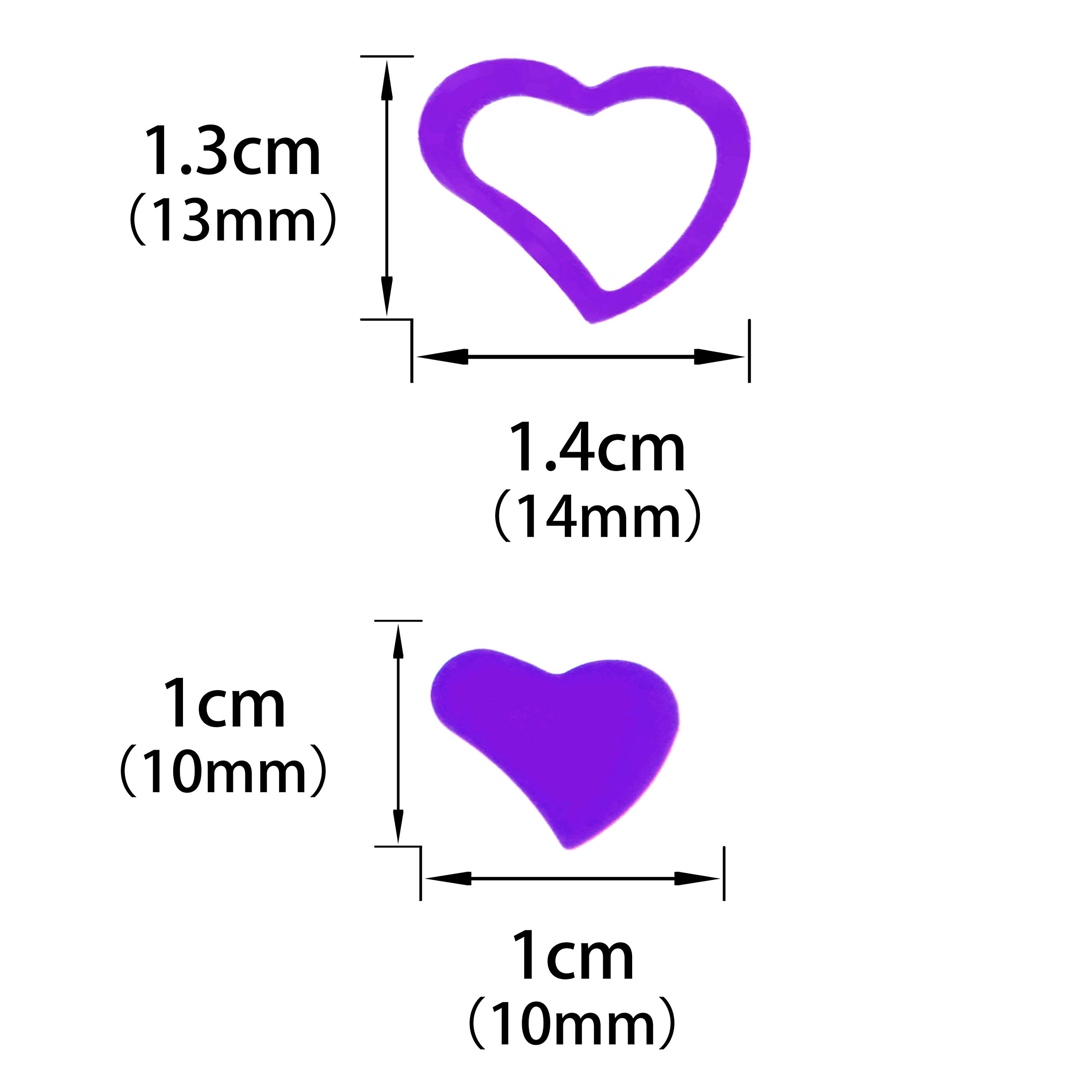 Purple Love Heart Table Confetti - Valentine's Day Wedding Engagement Anniversary Bachelorette Mother's Day Party Decorations | Metallic Foil Sequins for Tables, Cake Toppers & Photo Backdrops | 60g Bulk Pack