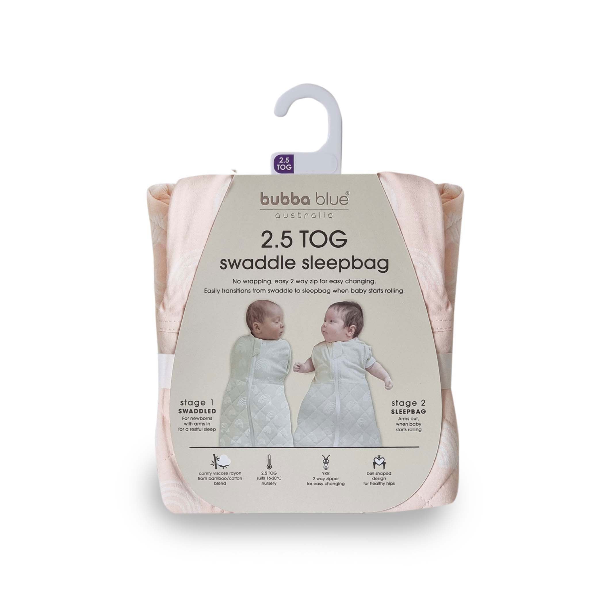 2-Pack Nordic Style 2.5 TOG Baby Swaddle Sleep Sacks - Breathable Cotton Sleeping Bags for Newborn to 9 Months (0-3M & 3-9M) - Perfect for Nursery, Daycare & Travel
