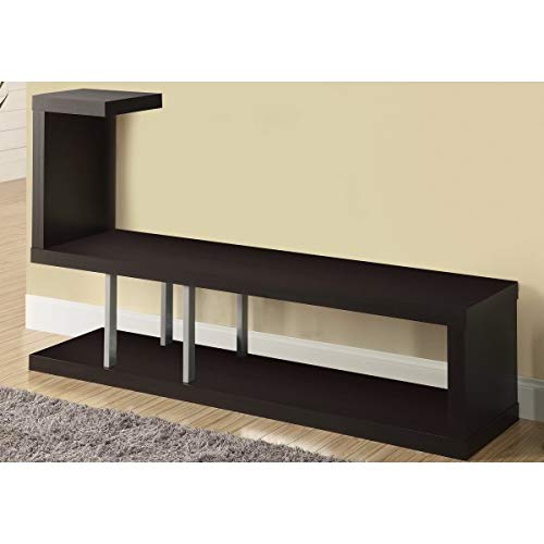 Brown TV Stand with 3-Tier Shelves - Media Console Storage Cabinet for Living Room, Office & Entertainment Center - Organize TV, Video Games & Books - Perfect for Home Theater & Gaming Setup