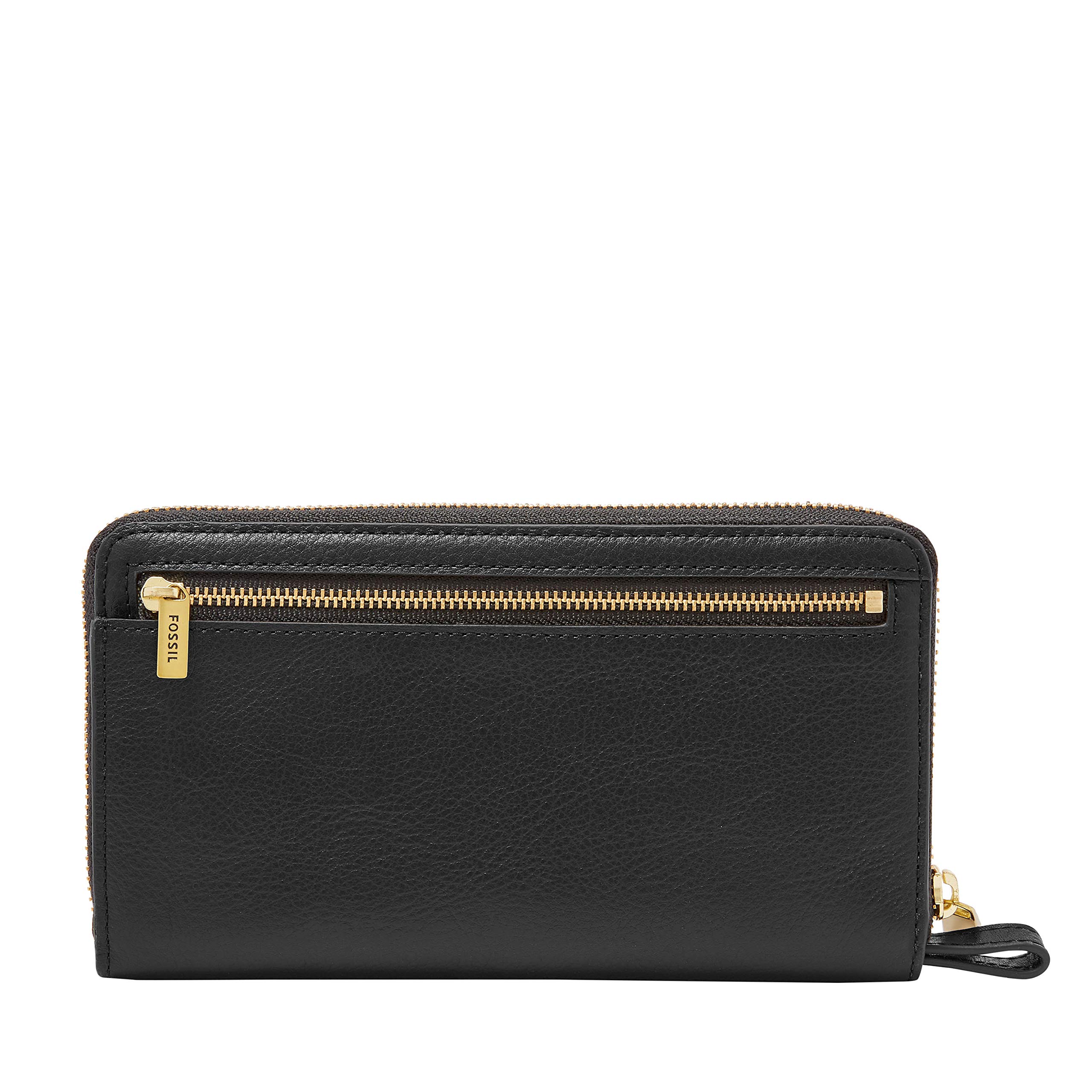 Fossil Women's Liza Genuine Leather Zip-Around Clutch Wallet with Retractable Wristlet Strap - Stylish Crossbody Purse for Everyday Use, Date Night & Travel Accessories