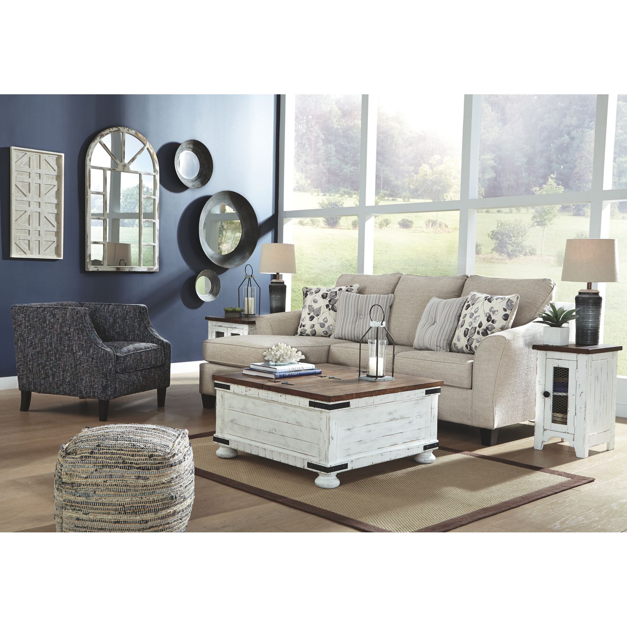 Abney Sofa Chaise - Modern Sectional Couch with Chaise Lounge, Comfortable Living Room Furniture for Small Spaces | Perfect for Apartments, Condos & Cozy Home Decor