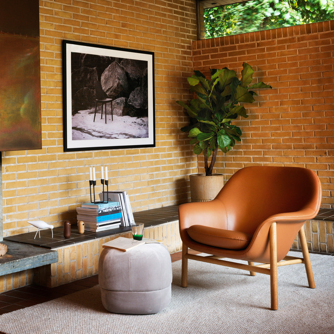 Modern Drape Low Lounge Chair with Solid Wood Legs - Perfect for Living Room, Bedroom, or Office Relaxation