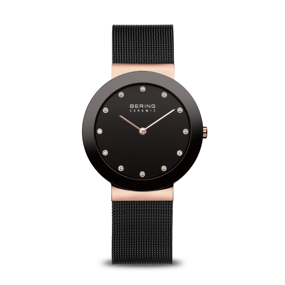 BERING Women's Ceramic Watch with Stainless Steel Strap & Sapphire Crystal - Elegant Analog Quartz Timepiece for Women, Perfect for Office, Party & Everyday Wear (Model 11435-XXX_1)