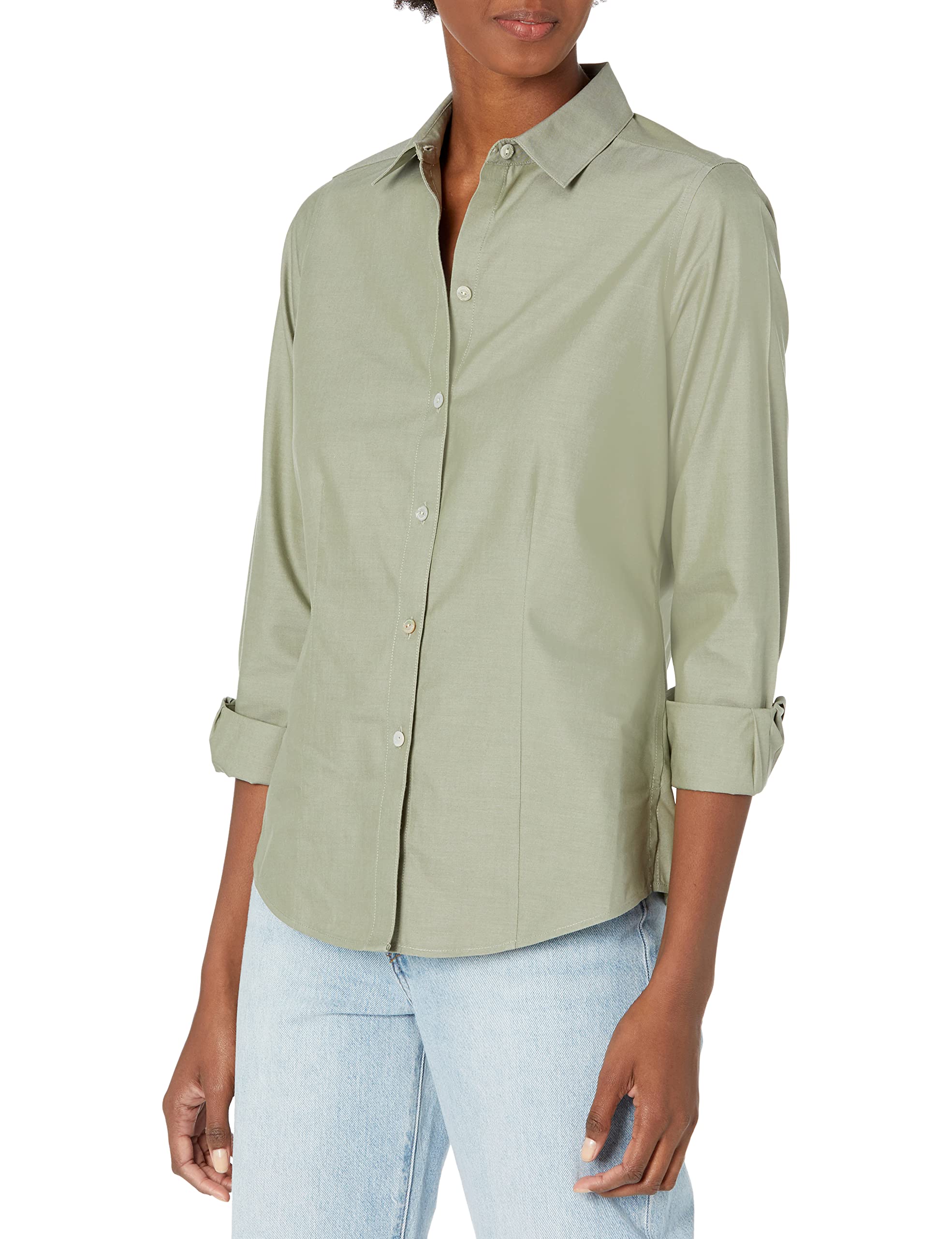 Foxcroft Women's Dianna Non-Iron Long Sleeve Shirt - Wrinkle-Free Formal Blouse for Office, Business & Professional Wear