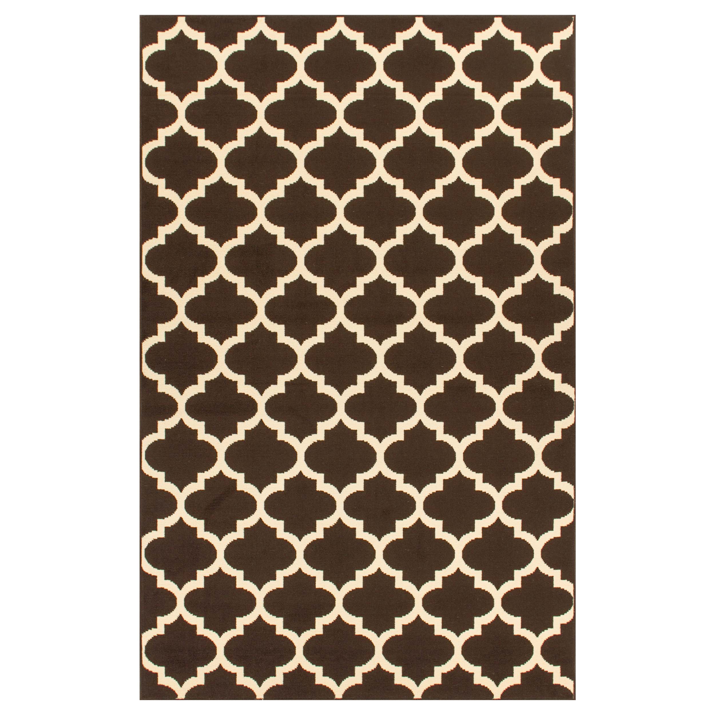 Modern Quatrefoil Geometric Trellis Indoor Area Rug - Non-Slip Soft Living Room Carpet - Perfect for Bedroom, Nursery, Dorm & Home Decor