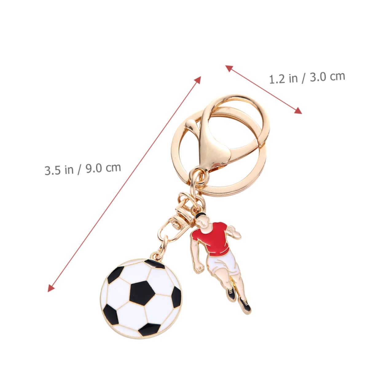 Kisangel 5-Pack Football Keychain Set - Zinc Alloy Sports Key Rings for Men & Women - Perfect for Fans, Gifts, and Key Organization (4pcs x 5 Sets)