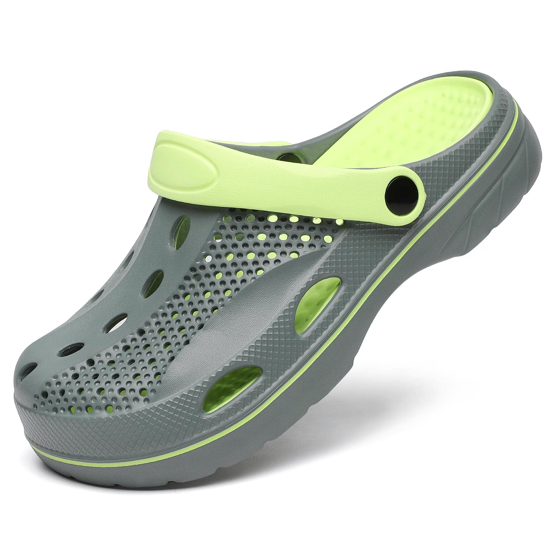 **SOSOWHLTE Arch Support Clogs for Men & Women - Slip-On Garden Shoes with Removable Cushion Insole - Comfortable Outdoor Beach Slippers for Walking, Gardening & Relaxation**