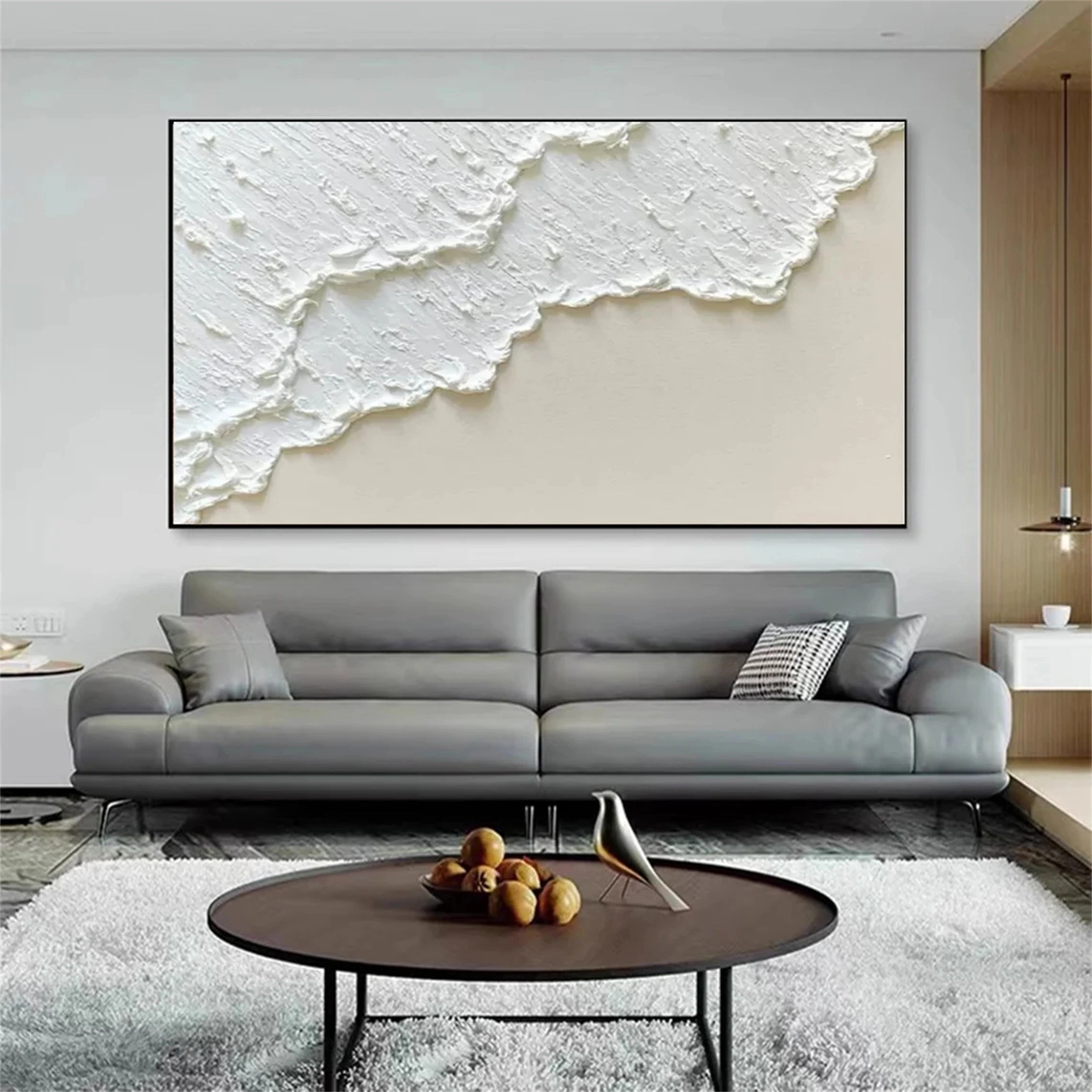 Minimalist Textured Plaster Art Painting - Modern Abstract Wall Decor for Living Room, Bedroom & Office | #MM102