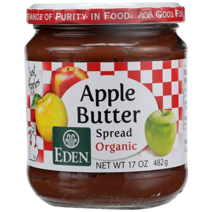 Organic Apple Butter by Eden Foods - 12 Pack (17 Oz Each) | Bulk Value Multi-Pack | Perfect for Toast, Baking & Healthy Snacks